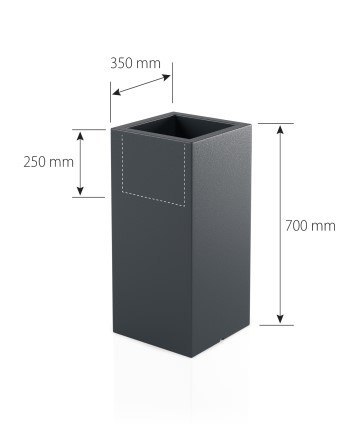 Designerska donica MONUMO TOWER POT Antracyt Designerska donica MONUMO TOWER POT Antracyt