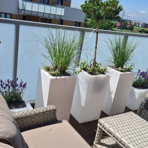 Designerska donica MONUMO TOWER POT Antracyt Designerska donica MONUMO TOWER POT Antracyt