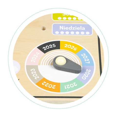 Drewniana tablica manipulacyjna kalendarz zegar ECOTOYS Drewniana tablica manipulacyjna kalendarz zegar ECOTOYS