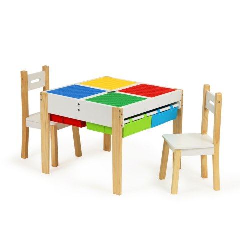 Drewniane meble dla dzieci zestaw stół +2 krzesła ECOTOYS Drewniane meble dla dzieci zestaw stół +2 krzesła ECOTOYS