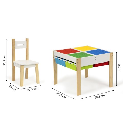 Drewniane meble dla dzieci zestaw stół +2 krzesła ECOTOYS Drewniane meble dla dzieci zestaw stół +2 krzesła ECOTOYS