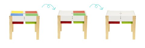 Drewniane meble dla dzieci zestaw stół +2 krzesła ECOTOYS Drewniane meble dla dzieci zestaw stół +2 krzesła ECOTOYS