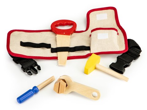 Drewniane narzędzia zapinany pas majsterkowicza ECOTOYS Drewniane narzędzia zapinany pas majsterkowicza ECOTOYS