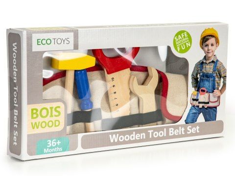 Drewniane narzędzia zapinany pas majsterkowicza ECOTOYS Drewniane narzędzia zapinany pas majsterkowicza ECOTOYS