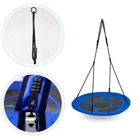 Huśtawka ogrodowa bocianie gniazdo 100cm niebieska ECOTOYS Huśtawka ogrodowa bocianie gniazdo 100cm niebieska ECOTOYS