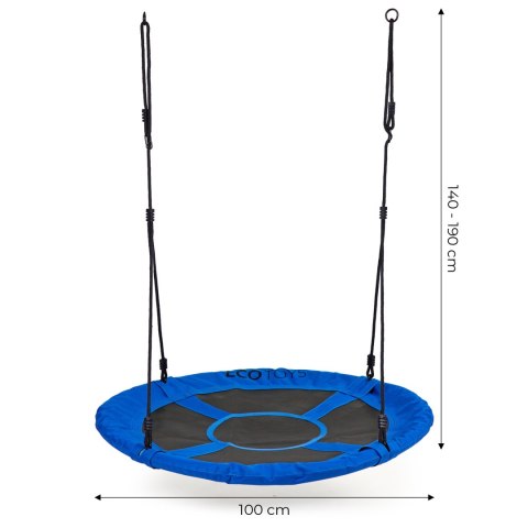 Huśtawka ogrodowa bocianie gniazdo 100cm niebieska ECOTOYS Huśtawka ogrodowa bocianie gniazdo 100cm niebieska ECOTOYS