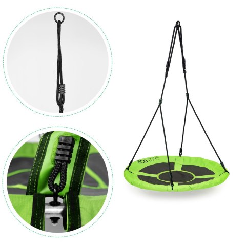 Huśtawka ogrodowa bocianie gniazdo 100cm zielona ECOTOYS Huśtawka ogrodowa bocianie gniazdo 100cm zielona ECOTOYS