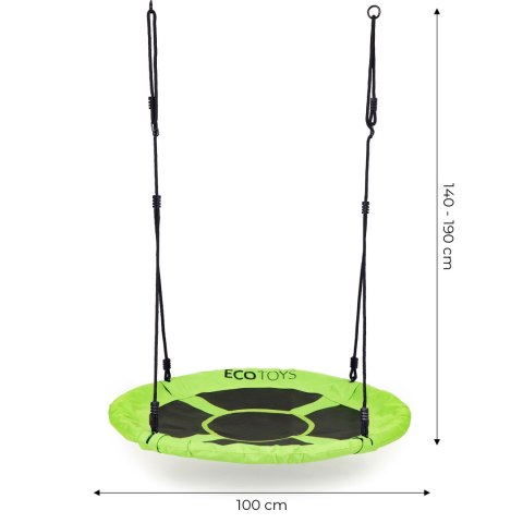 Huśtawka ogrodowa bocianie gniazdo 100cm zielona ECOTOYS Huśtawka ogrodowa bocianie gniazdo 100cm zielona ECOTOYS