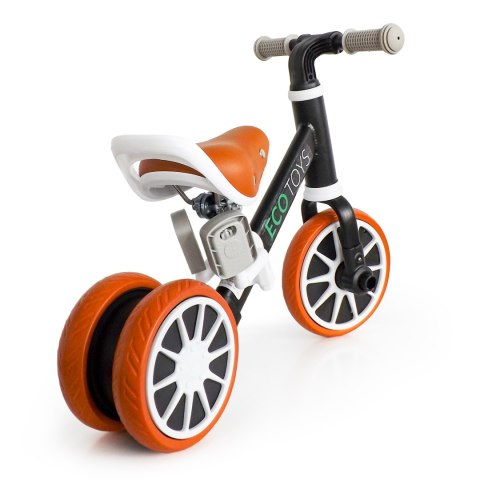 Rower rowerek biegowy jeździk z pedałami 2w1 czarny ECOTOYS Rower rowerek biegowy jeździk z pedałami 2w1 czarny ECOTOYS