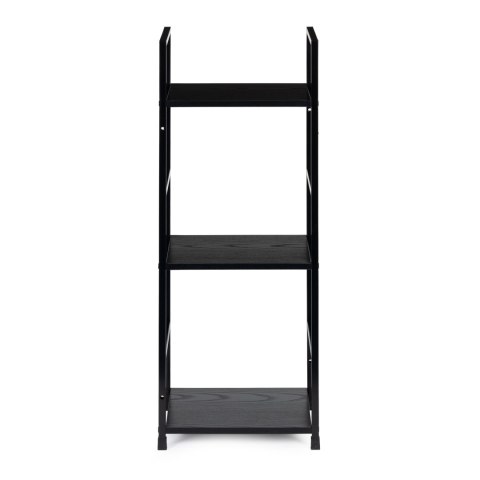 Regał drewniany nowoczesny metalowa rama LOFT 3 półki czarny Regał drewniany nowoczesny metalowa rama LOFT 3 półki czarny