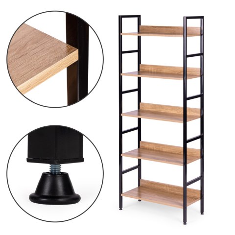 Reał loftowy wysoki 5 półek metal MDF ModernHome Reał loftowy wysoki 5 półek metal MDF ModernHome
