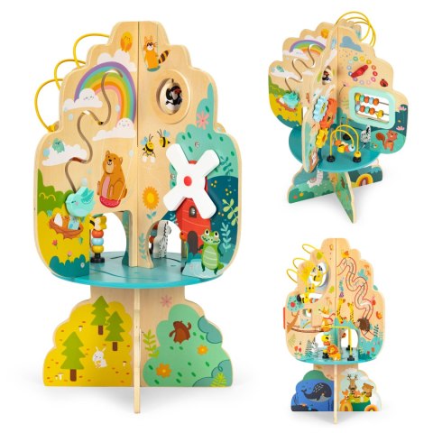 Zabawka edukacyjna dla dzieci drewniane drzewko wpierające rozwój +12m ECOTOYS Zabawka edukacyjna dla dzieci drewniane drzewko wpierające rozwój +12m ECOTOYS
