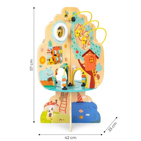 Zabawka edukacyjna dla dzieci drewniane drzewko wpierające rozwój +12m ECOTOYS Zabawka edukacyjna dla dzieci drewniane drzewko wpierające rozwój +12m ECOTOYS