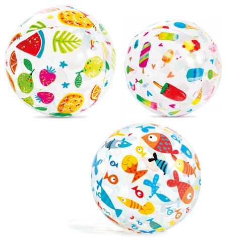 Dmuchana piłka plażowa 51cm różne wzory - 59040 INTEX Dmuchana piłka plażowa 51cm różne wzory - 59040 INTEX