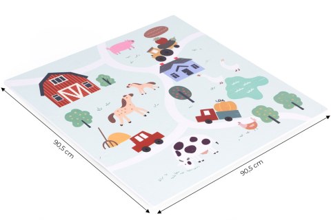 Duża mata piankowa EVA dla dzieci Farma 90,5x90,5 cm 21 el. ECOTOYS Duża mata piankowa EVA dla dzieci Farma 90,5x90,5 cm 21 el. ECOTOYS