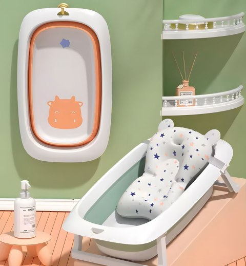 Wanienka dla dzieci wanna pomarańczowa składana z odpływem 81 cm - Krówka ECOTOYS Wanienka dla dzieci wanna pomarańczowa składana z odpływem 81 cm - Krówka ECOTOYS