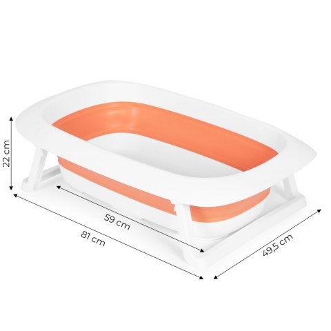 Wanienka dla dzieci wanna pomarańczowa składana z odpływem 81 cm - Krówka ECOTOYS Wanienka dla dzieci wanna pomarańczowa składana z odpływem 81 cm - Krówka ECOTOYS