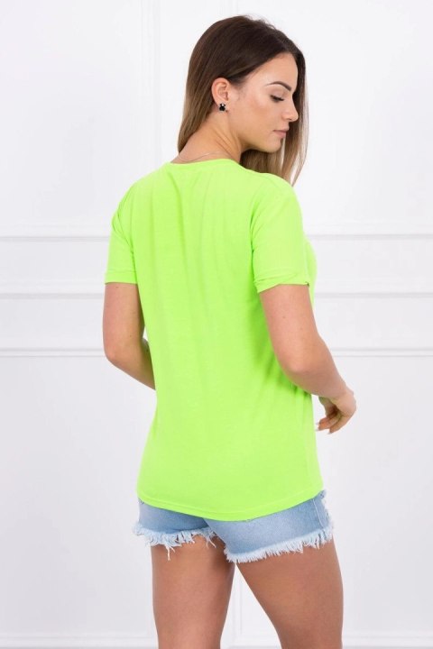 Bluzka z nadrukiem Perfect zielony neon Bluzka z nadrukiem Perfect zielony neon