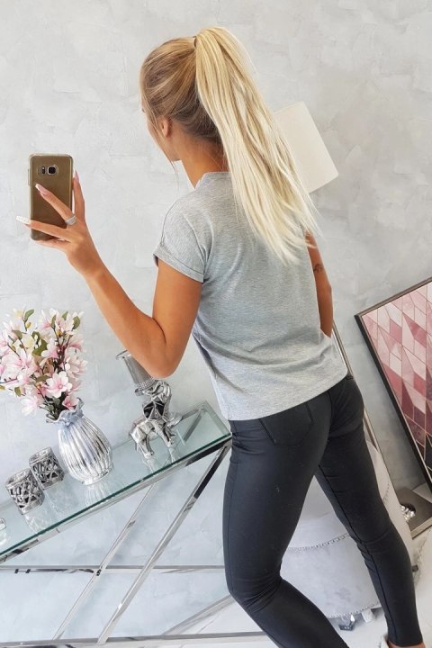 Bluzka Shopping is my cardio szara Bluzka Shopping is my cardio szara