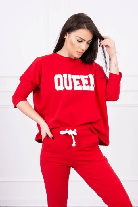 Komplet z nadrukiem Queen czerwony Komplet z nadrukiem Queen czerwony