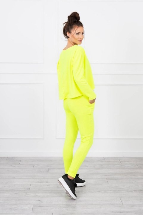 Komplet z bluzką oversize żółty neon Komplet z bluzką oversize żółty neon