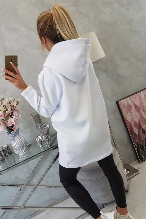 Bluza z krótkim suwakiem biała Bluza z krótkim suwakiem biała