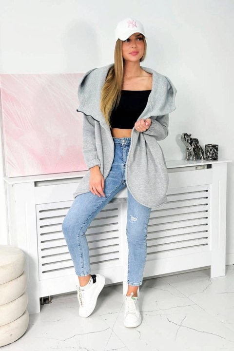 Bluza z krótkim suwakiem szara Bluza z krótkim suwakiem szara