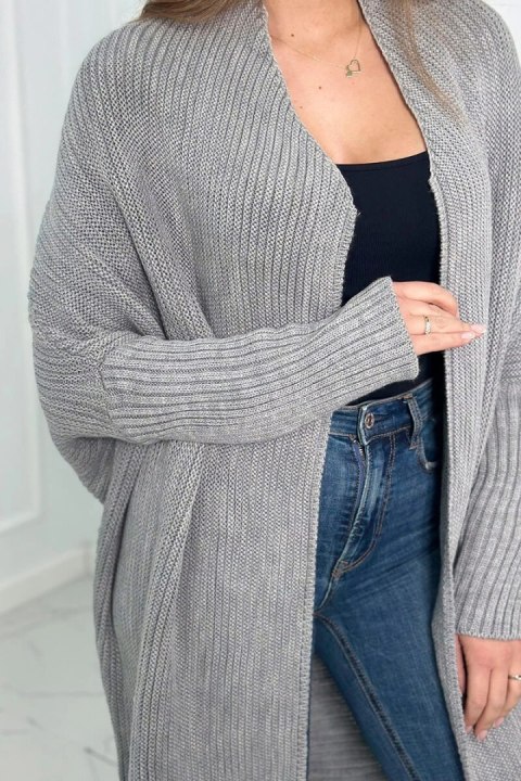 Sweter z rękawami typu nietoperz jasny szary Sweter z rękawami typu nietoperz jasny szary