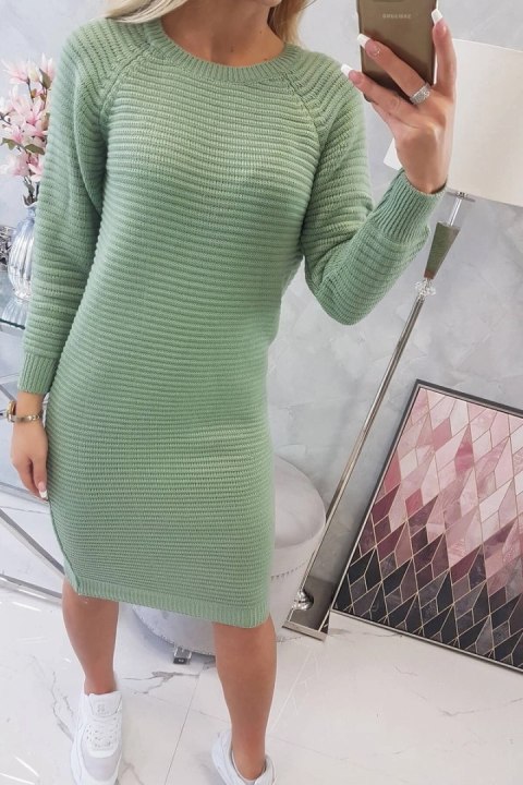 Sweter Sukienka w prążek ciemny miętowy Sweter Sukienka w prążek ciemny miętowy