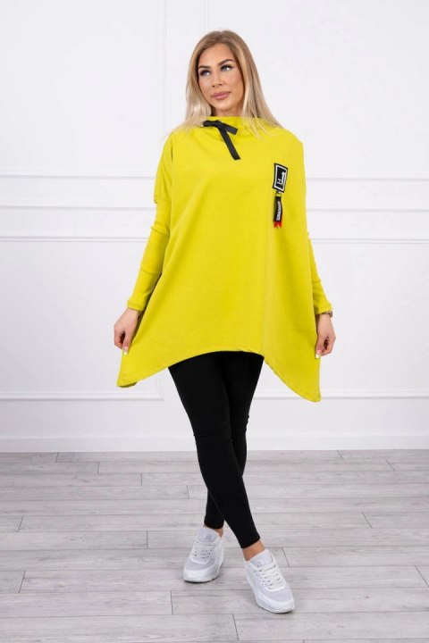 Bluza oversize z asymetrycznymi bokami kiwi Bluza oversize z asymetrycznymi bokami kiwi