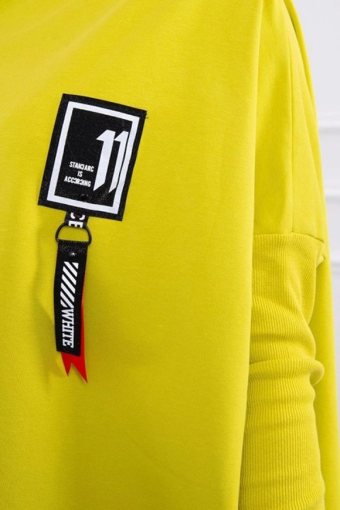 Bluza oversize z asymetrycznymi bokami kiwi Bluza oversize z asymetrycznymi bokami kiwi