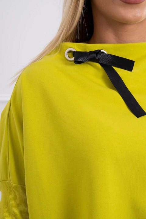 Bluza oversize z asymetrycznymi bokami kiwi Bluza oversize z asymetrycznymi bokami kiwi