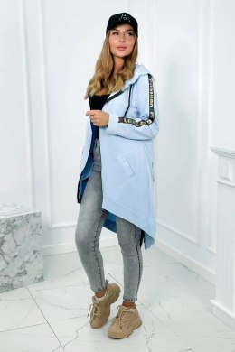 Bluza z suwakiem z tyłu błękitna