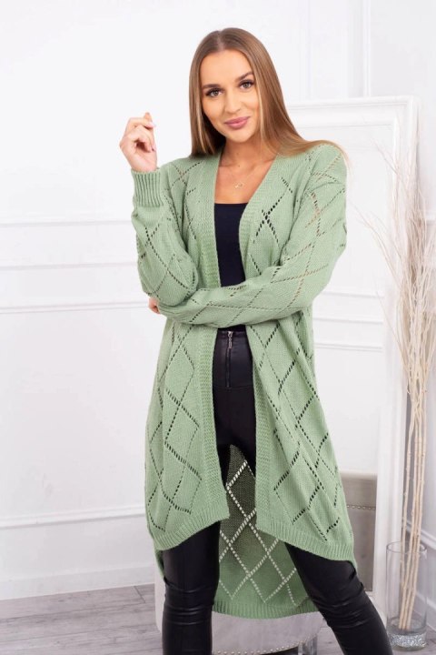 Sweter z geometrycznym wzorem ciemny miętowy Sweter z geometrycznym wzorem ciemny miętowy