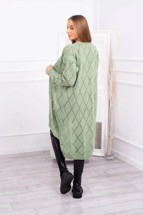 Sweter z geometrycznym wzorem ciemny miętowy Sweter z geometrycznym wzorem ciemny miętowy