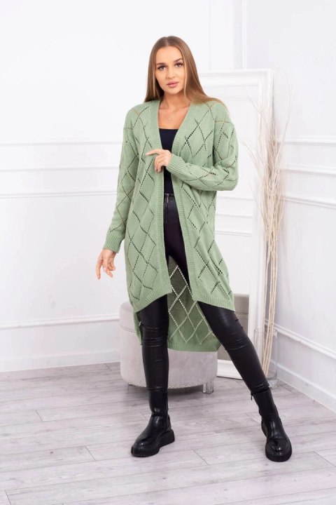 Sweter z geometrycznym wzorem ciemny miętowy Sweter z geometrycznym wzorem ciemny miętowy