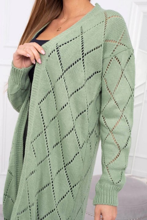 Sweter z geometrycznym wzorem ciemny miętowy Sweter z geometrycznym wzorem ciemny miętowy