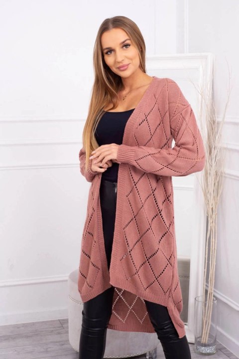 Sweter z geometrycznym wzorem ciemny różowy Sweter z geometrycznym wzorem ciemny różowy