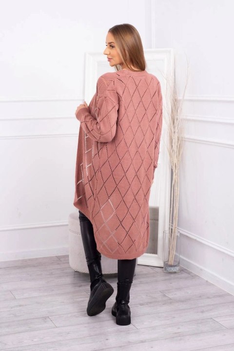 Sweter z geometrycznym wzorem ciemny różowy Sweter z geometrycznym wzorem ciemny różowy