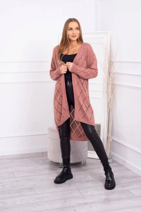 Sweter z geometrycznym wzorem ciemny różowy Sweter z geometrycznym wzorem ciemny różowy