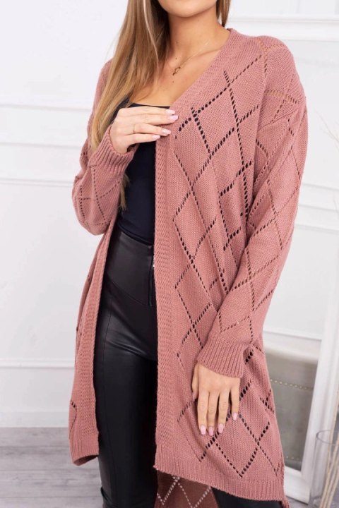 Sweter z geometrycznym wzorem ciemny różowy Sweter z geometrycznym wzorem ciemny różowy