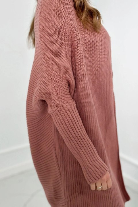 Sweter z rękawami typu nietoperz ciemny różowy Sweter z rękawami typu nietoperz ciemny różowy