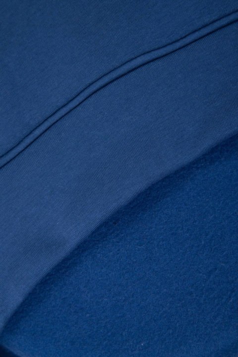 Bluza ocieplana z haftowanym napisem oversize jeansowa Bluza ocieplana z haftowanym napisem oversize jeansowa