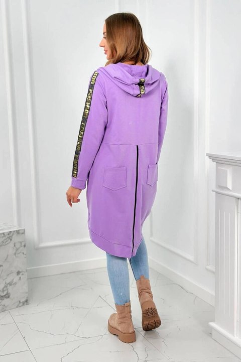 Bluza z suwakiem z tyłu ciemno fioletowa Bluza z suwakiem z tyłu ciemno fioletowa