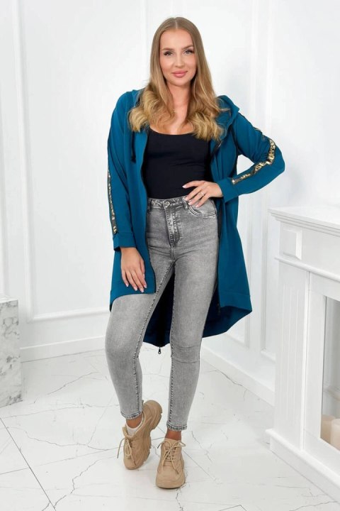 Bluza z suwakiem z tyłu morska Bluza z suwakiem z tyłu morska