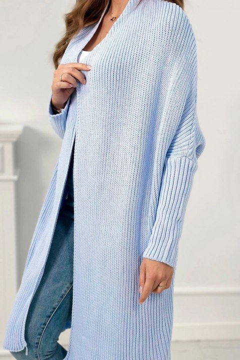 Sweter z rękawami typu nietoperz niebieski Sweter z rękawami typu nietoperz niebieski