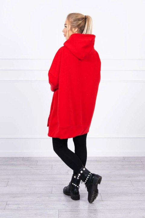Bluza ocieplana z suwakiem czerwona Bluza ocieplana z suwakiem czerwona