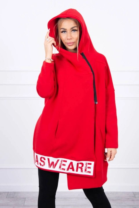 Bluza ocieplana z suwakiem czerwona Bluza ocieplana z suwakiem czerwona