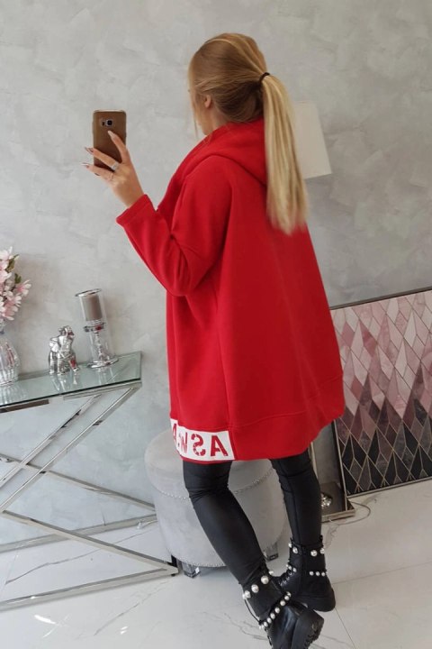 Bluza ocieplana z suwakiem czerwona Bluza ocieplana z suwakiem czerwona