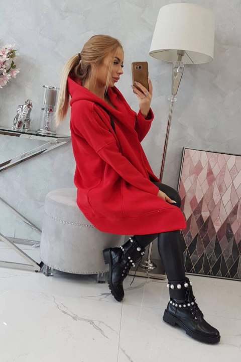 Bluza ocieplana z suwakiem czerwona Bluza ocieplana z suwakiem czerwona